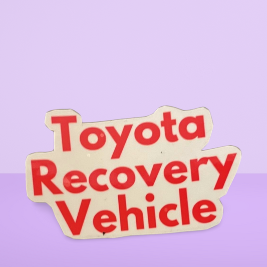 Toyota Recovery Vehicle Sticker