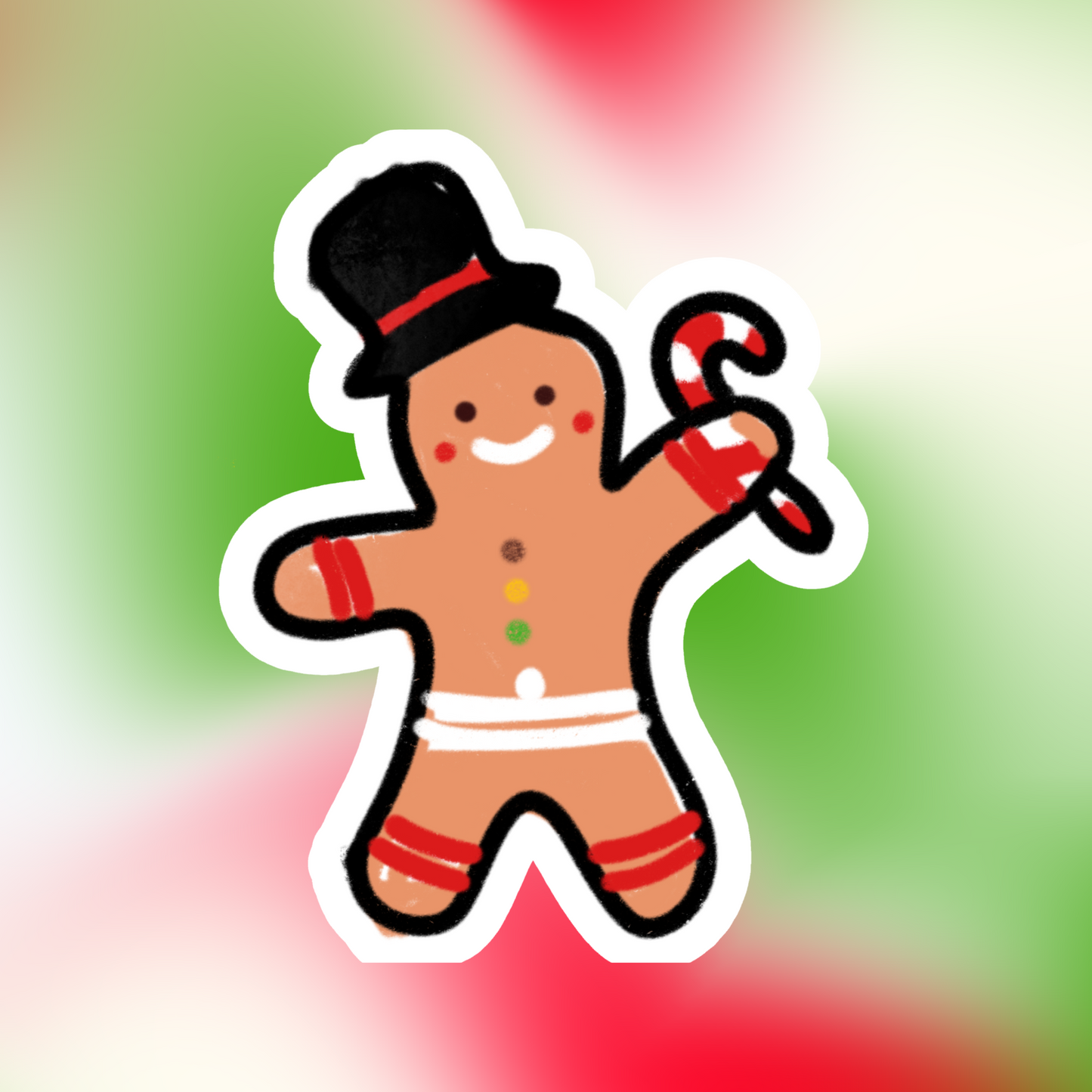 Gingerbread Man Sticker